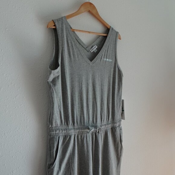 Calvin Klein Sleeveless Jumpsuit Romper Women's Size L Gray Stretch - Picture 4 of 12